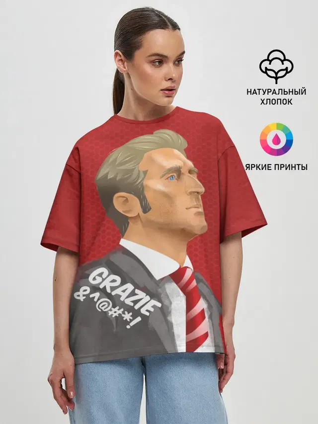 Женская футболка оверсайз