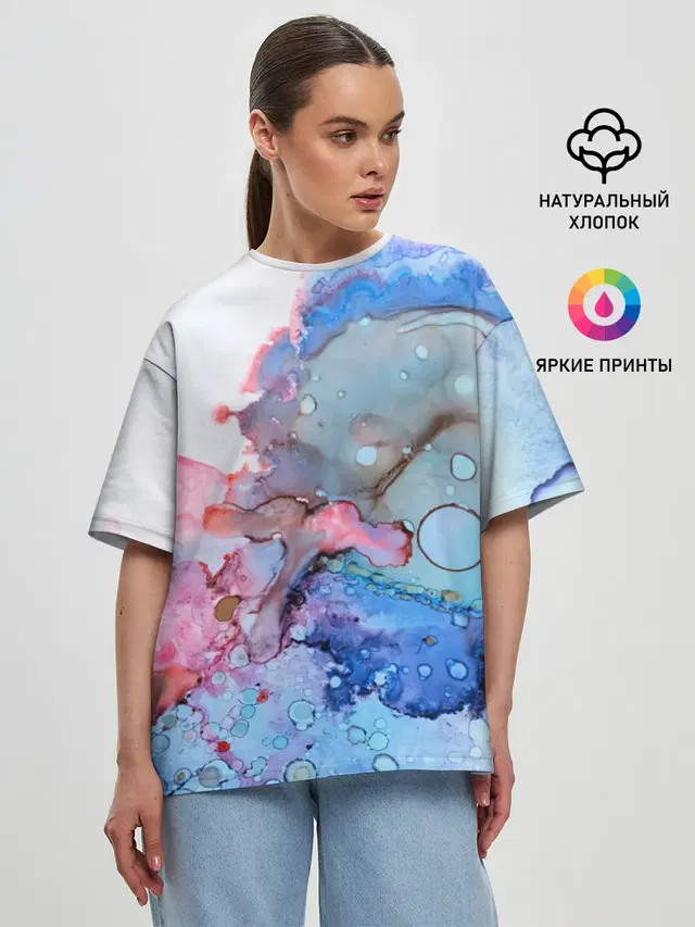 Женская футболка оверсайз