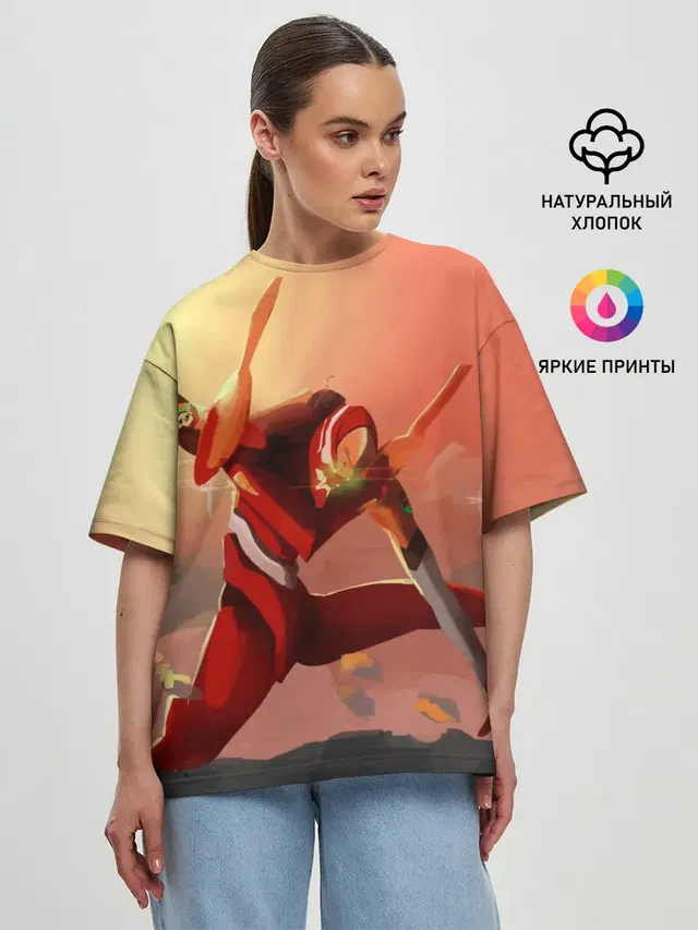 Женская футболка оверсайз