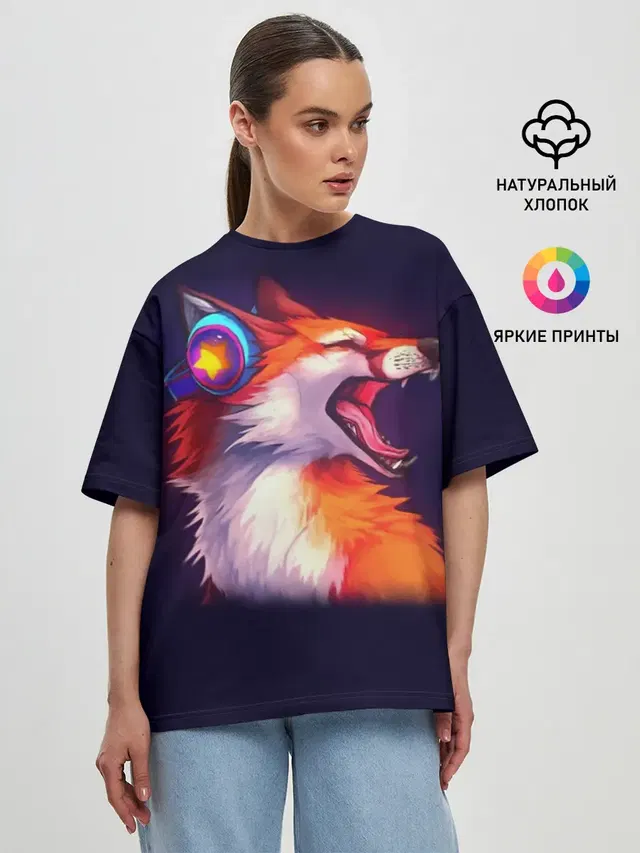 Женская футболка оверсайз