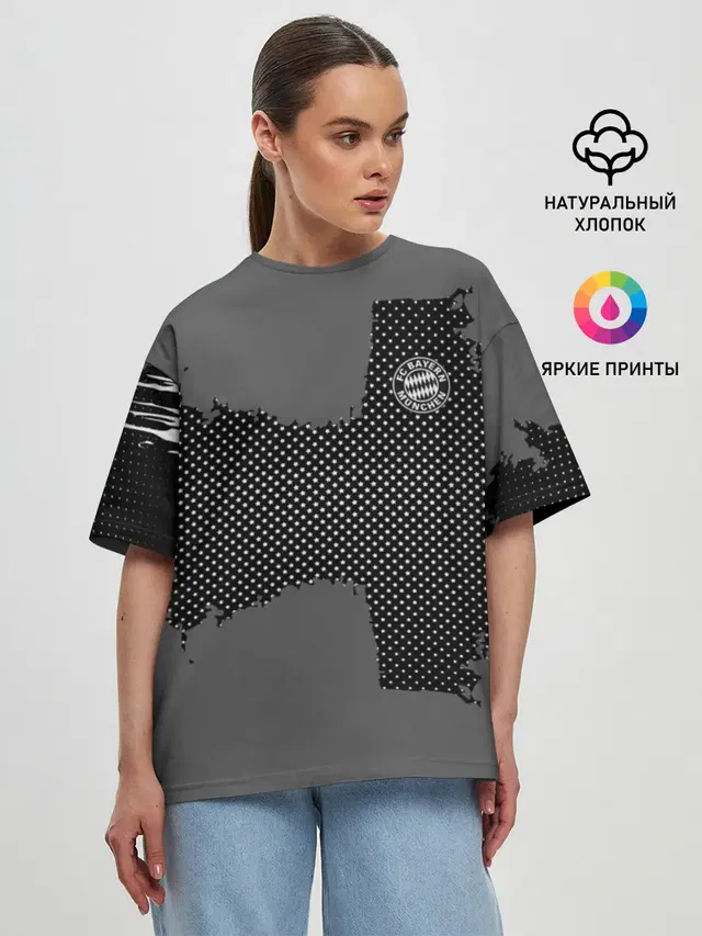 Женская футболка оверсайз