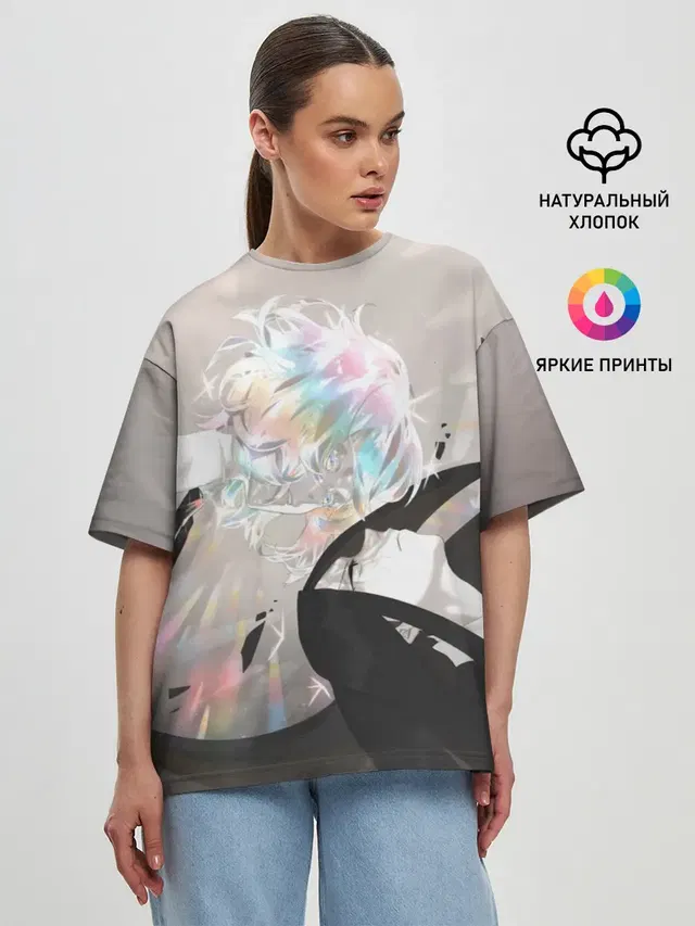 Женская футболка оверсайз