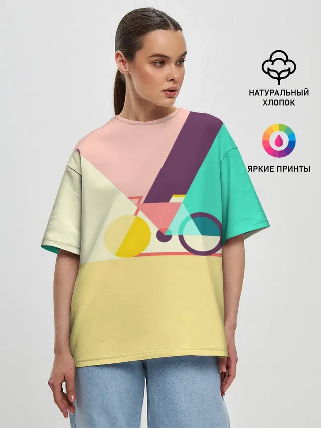 Женская футболка оверсайз