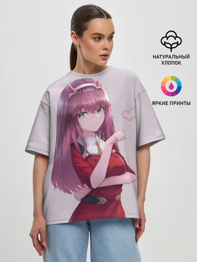 Женская футболка оверсайз