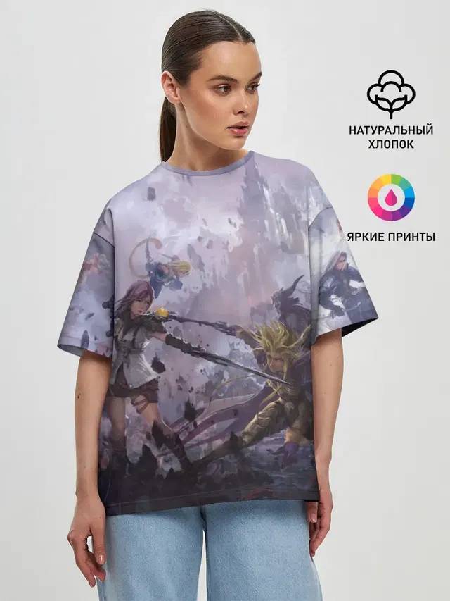 Женская футболка оверсайз