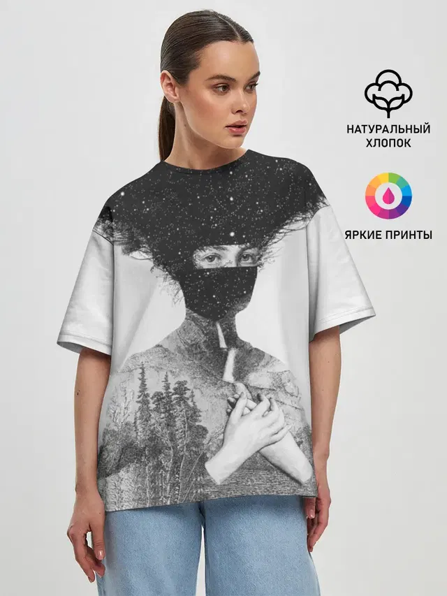 Женская футболка оверсайз