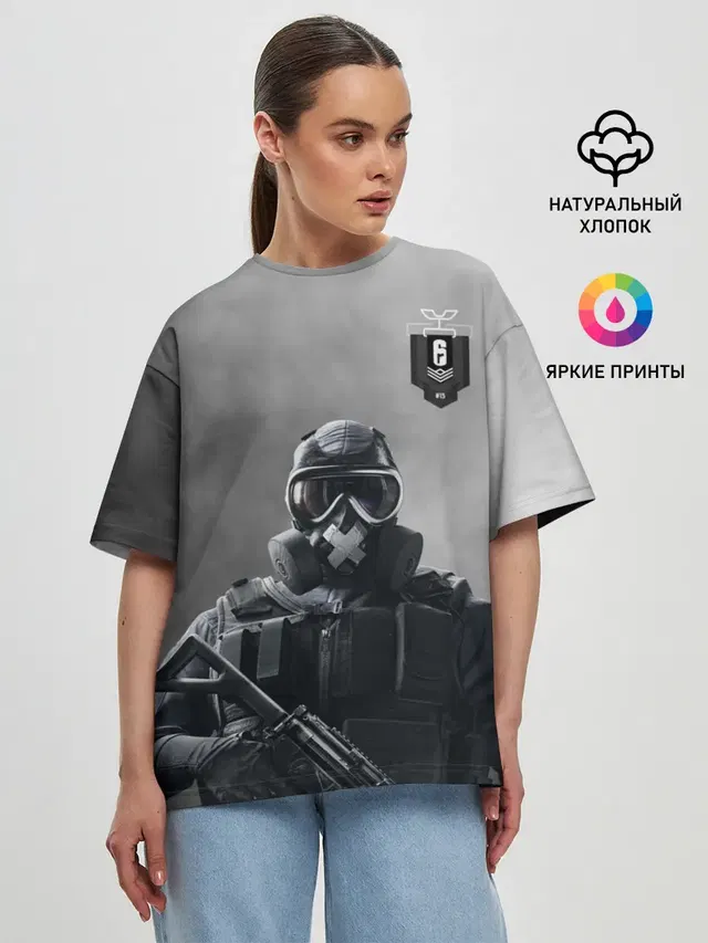 Женская футболка оверсайз