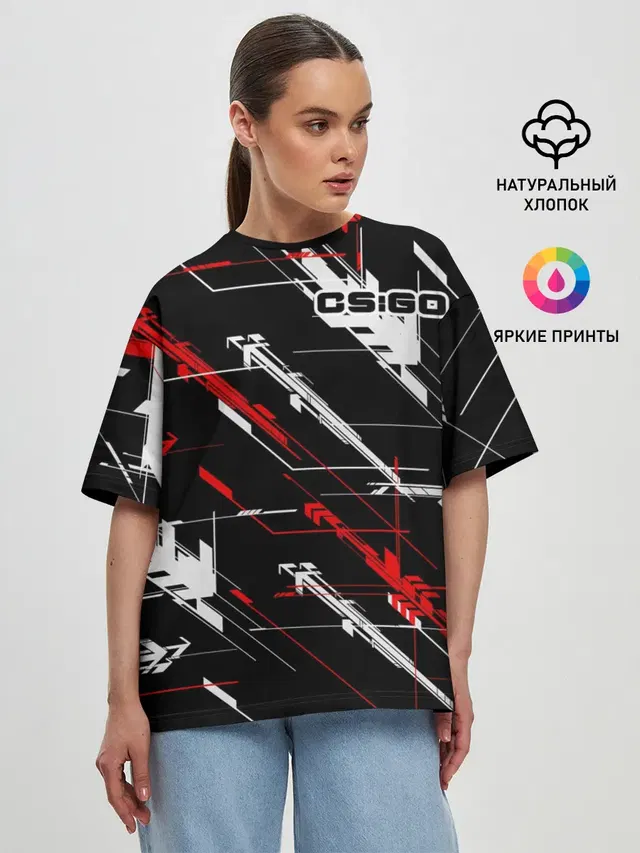 Женская футболка оверсайз
