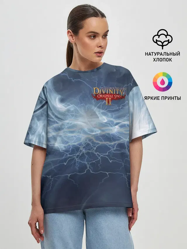 Женская футболка оверсайз