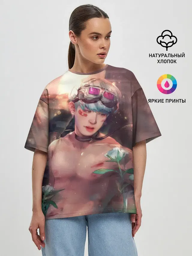 Женская футболка оверсайз