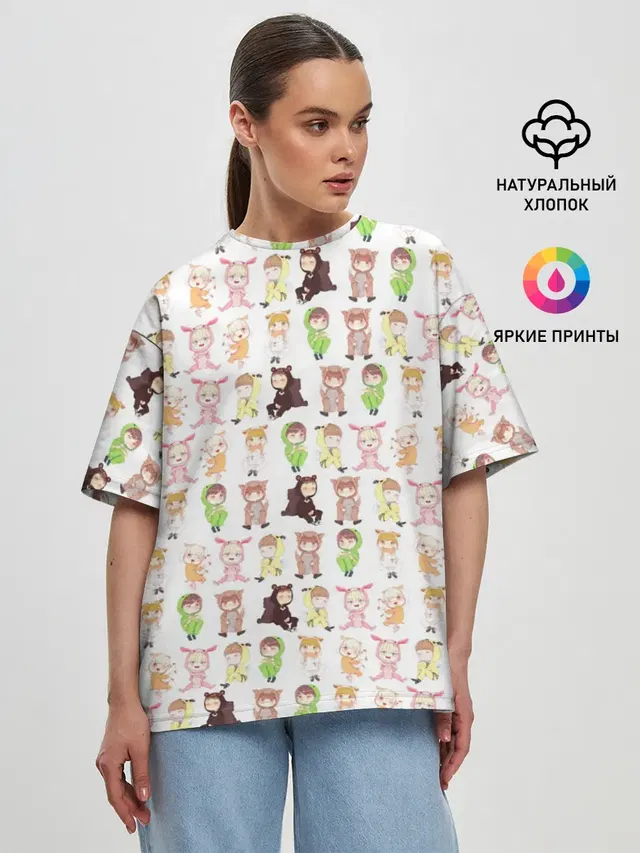 Женская футболка оверсайз
