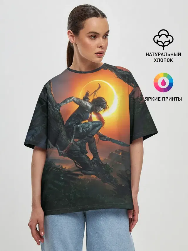 Женская футболка оверсайз
