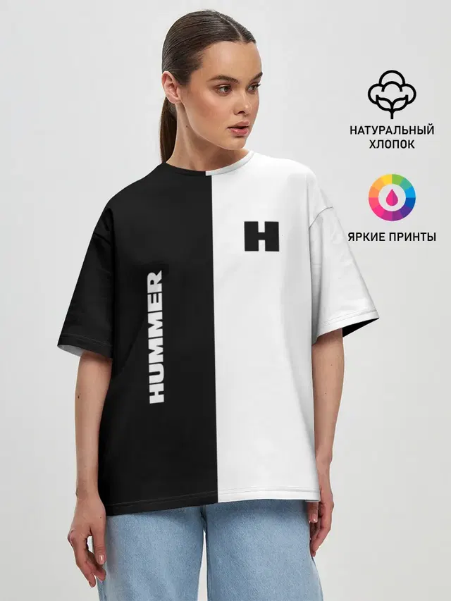 Женская футболка оверсайз