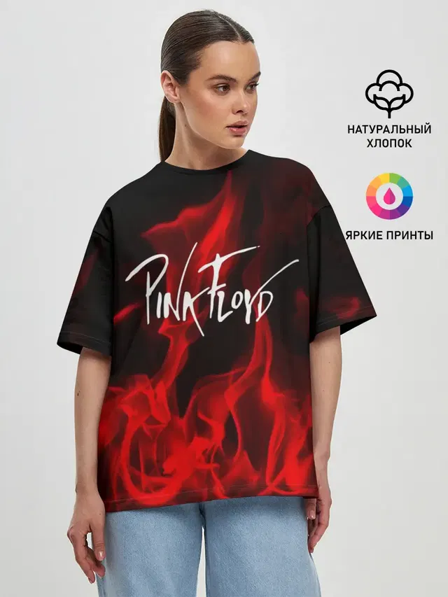 Женская футболка оверсайз