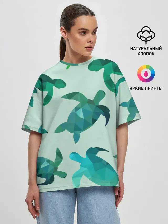 Женская футболка оверсайз