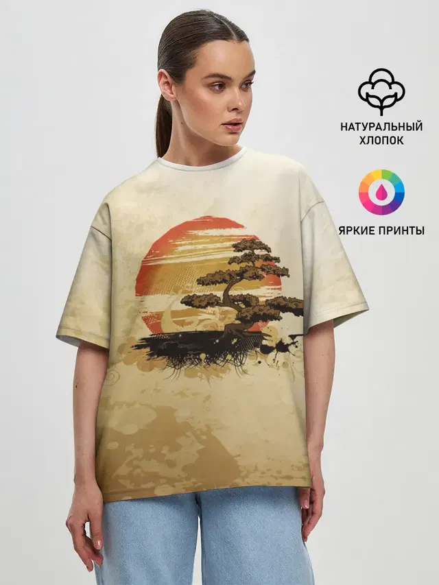 Женская футболка оверсайз
