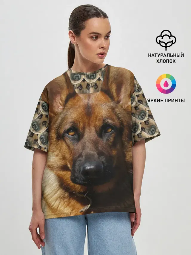 Женская футболка оверсайз