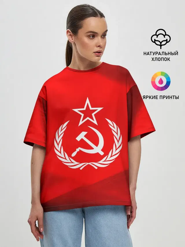 Женская футболка оверсайз