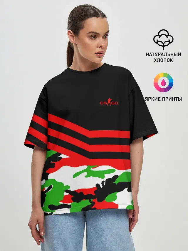 Женская футболка оверсайз