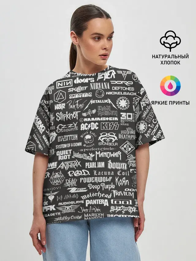 Женская футболка оверсайз
