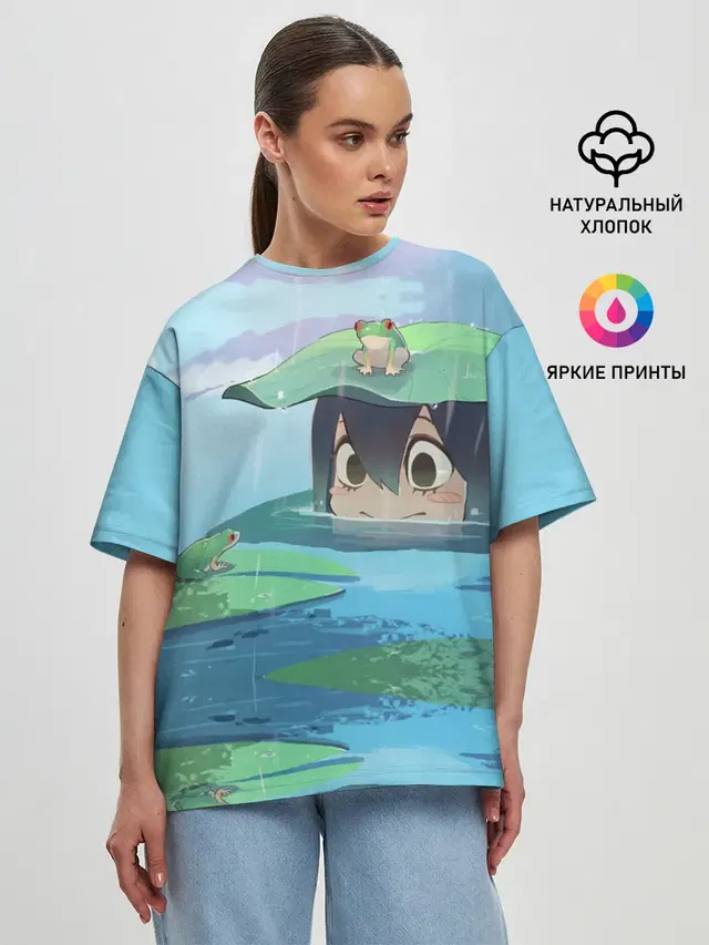 Женская футболка оверсайз