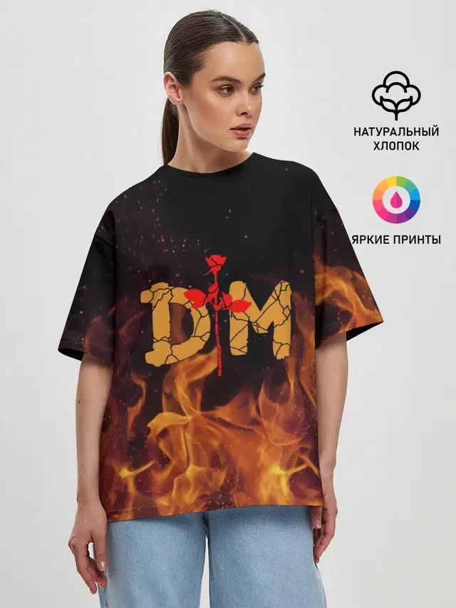 Женская футболка оверсайз с принтом «Depeche Mode»