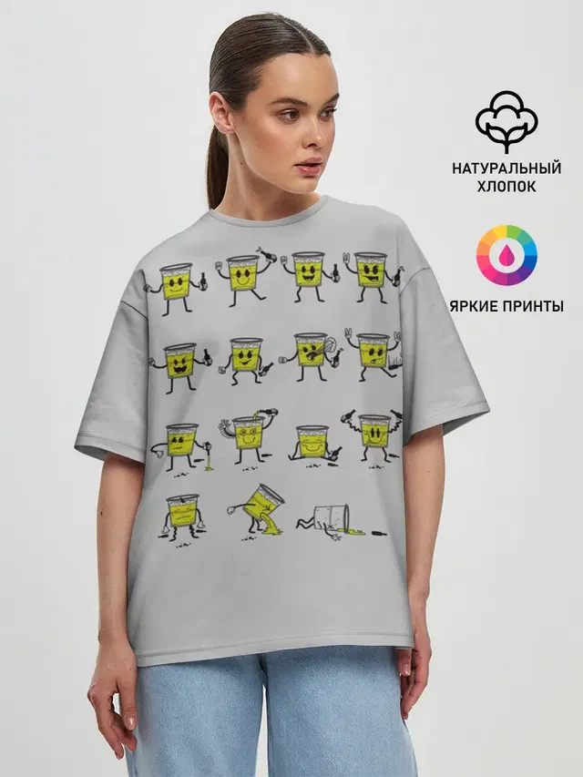 Женская футболка оверсайз