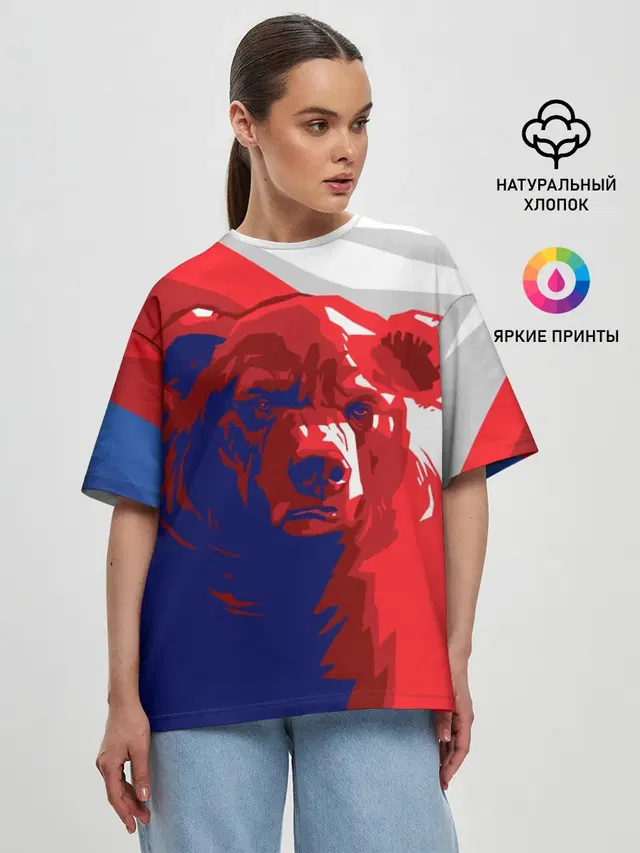 Женская футболка оверсайз