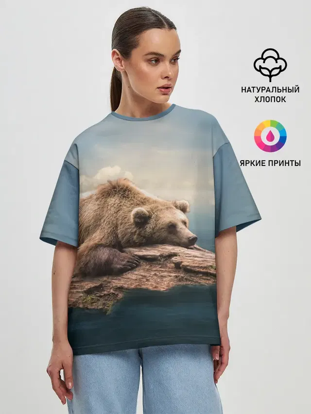 Женская футболка оверсайз