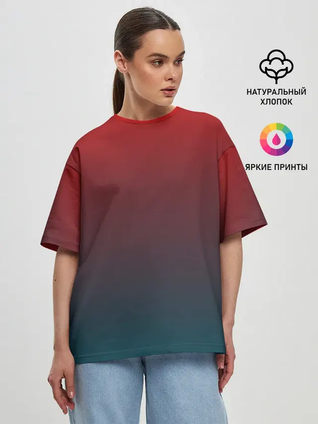 Женская футболка оверсайз
