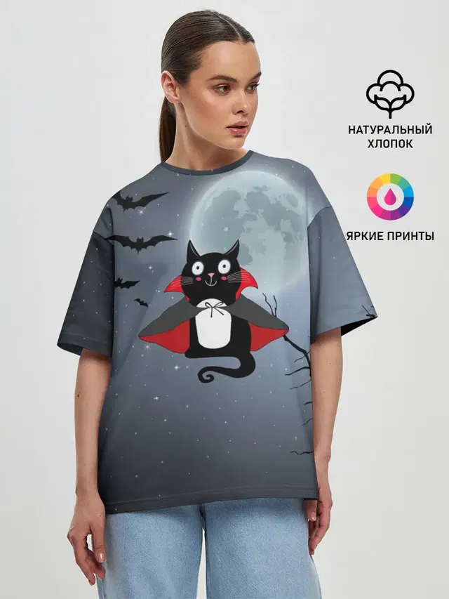 Женская футболка оверсайз