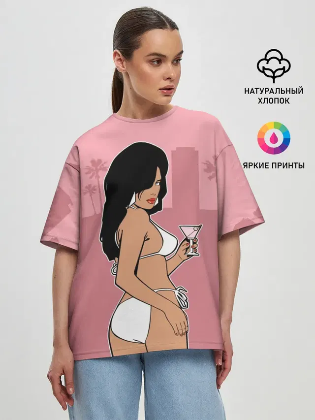Женская футболка оверсайз