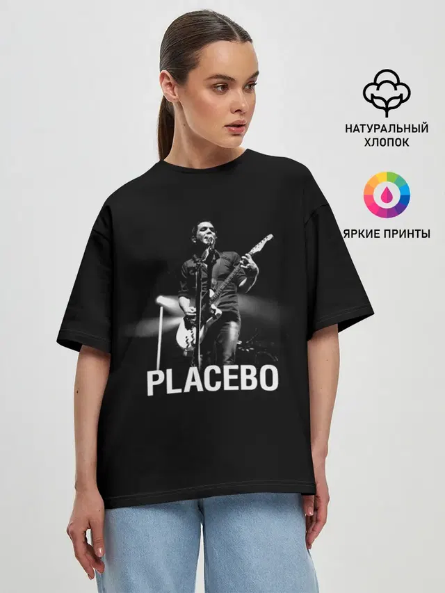 Женская футболка оверсайз с принтом «Placebo»