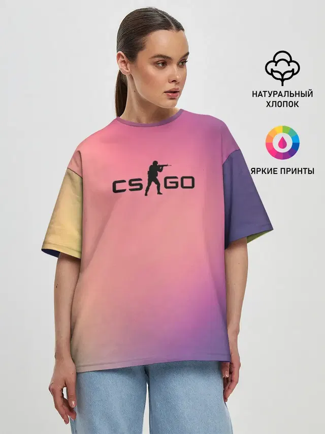 Женская футболка оверсайз
