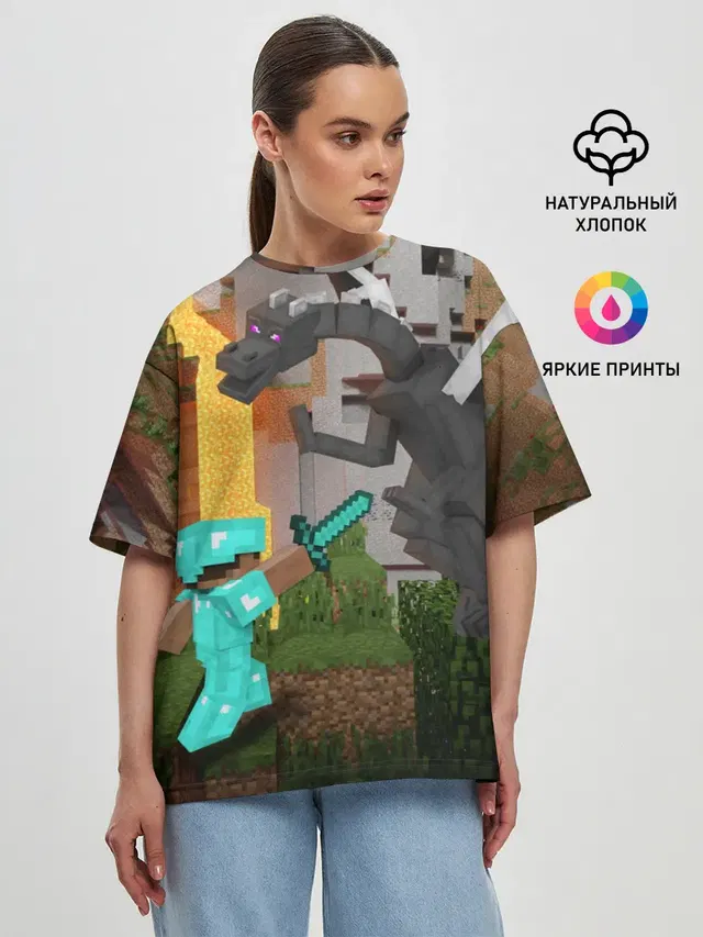 Женская футболка оверсайз