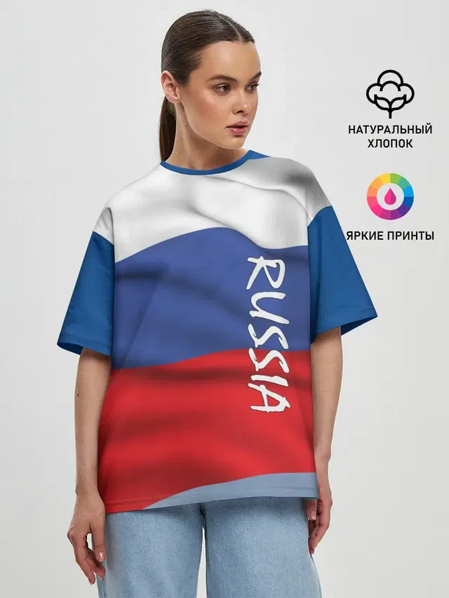 Женская футболка оверсайз
