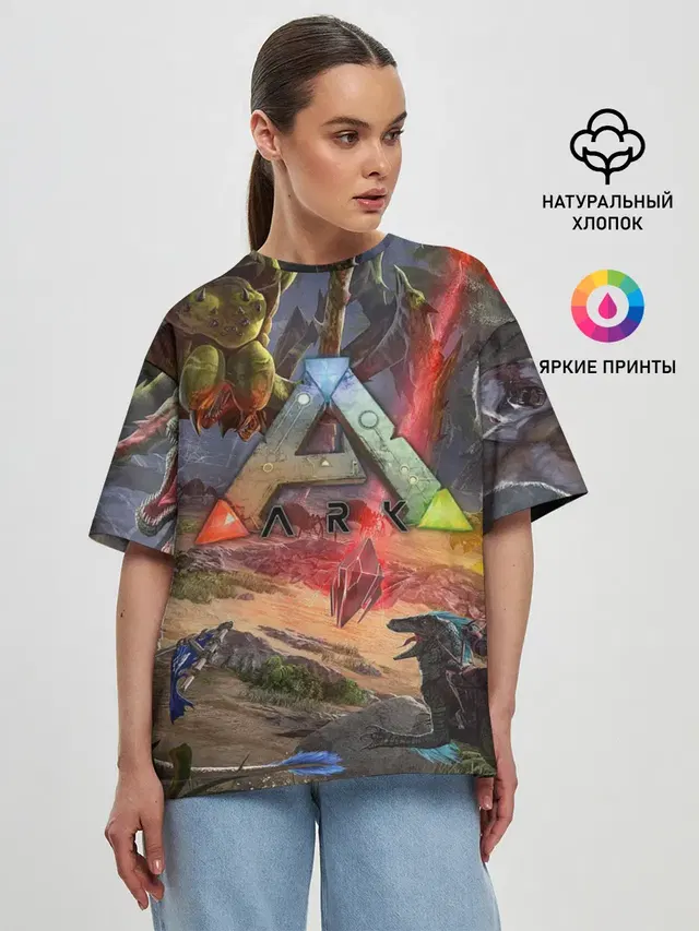 Женская футболка оверсайз