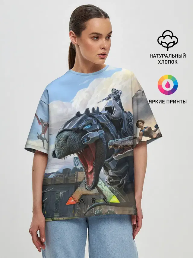 Женская футболка оверсайз