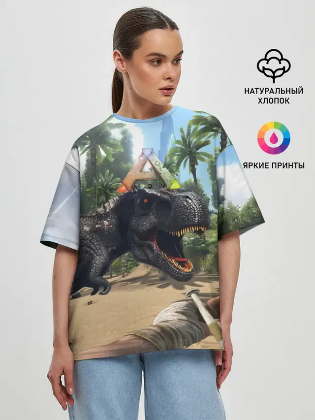 Женская футболка оверсайз