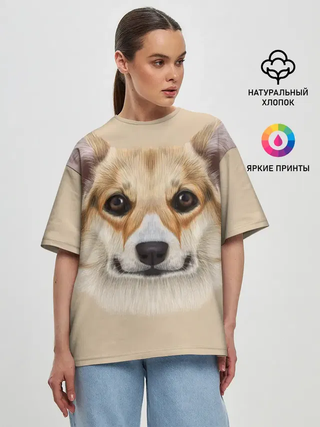 Женская футболка оверсайз