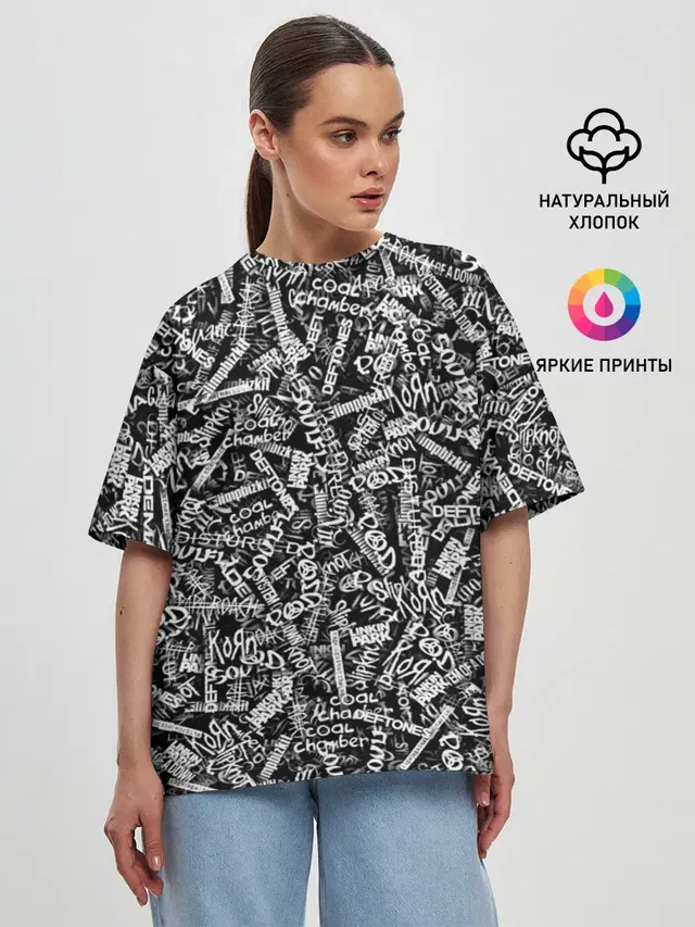 Женская футболка оверсайз