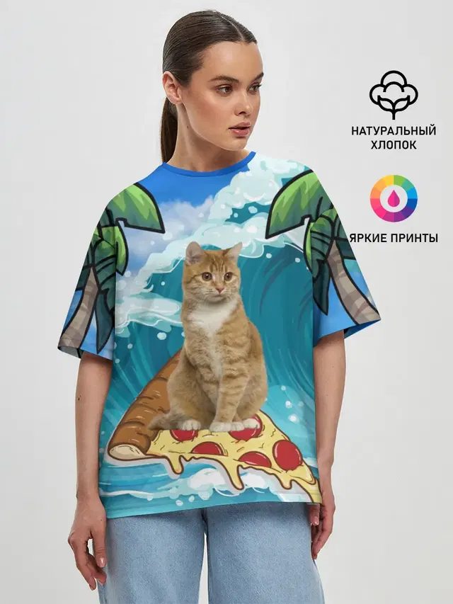 Женская футболка оверсайз