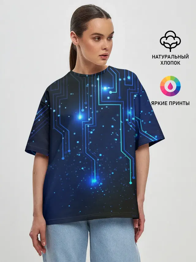 Женская футболка оверсайз