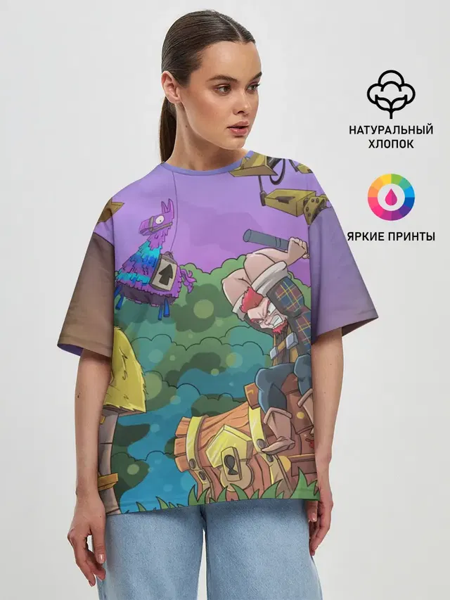 Женская футболка оверсайз