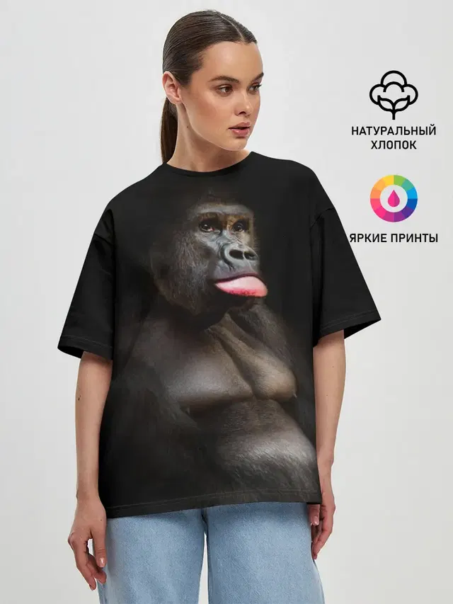 Женская футболка оверсайз