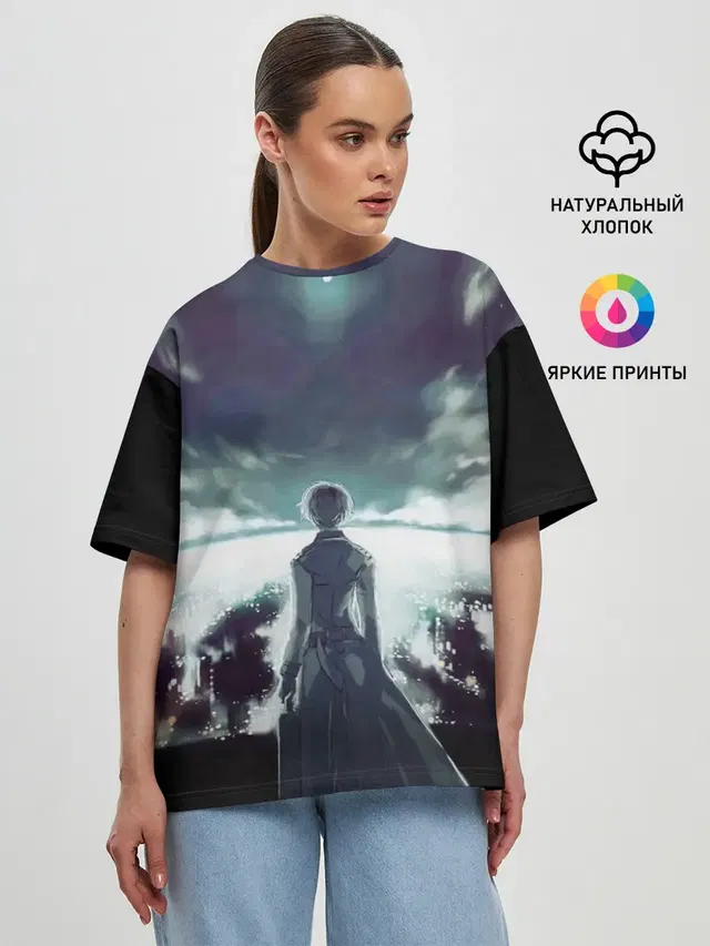 Женская футболка оверсайз