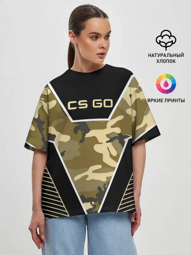 Женская футболка оверсайз