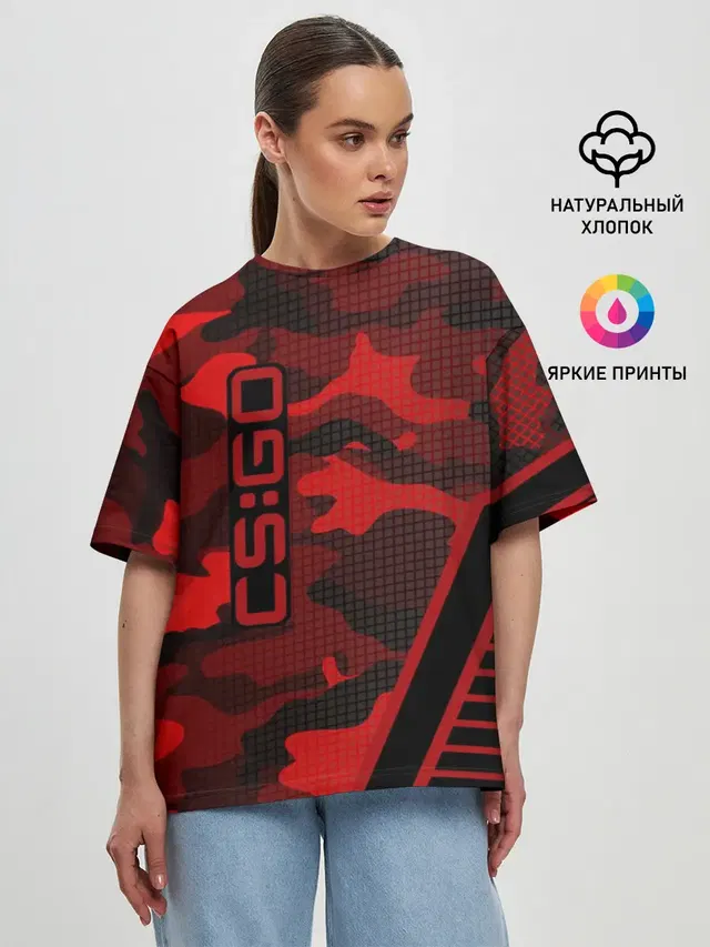 Женская футболка оверсайз