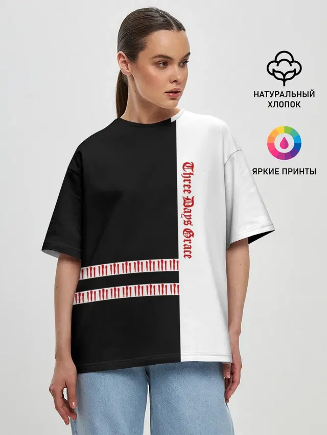 Женская футболка оверсайз