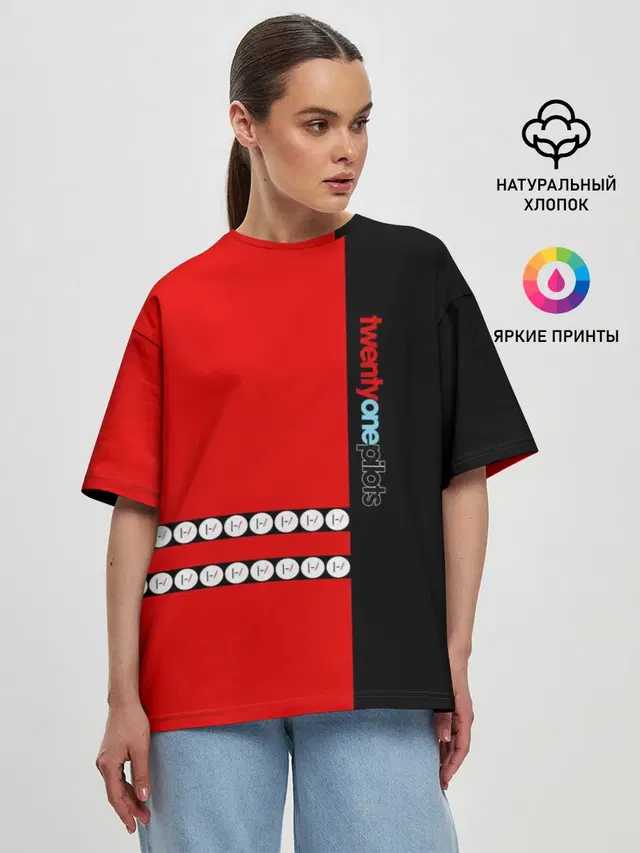 Женская футболка оверсайз